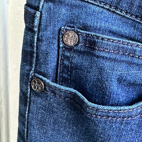 Tory Burch Skinny Jeans Dark Wash - Picture 6 of 11